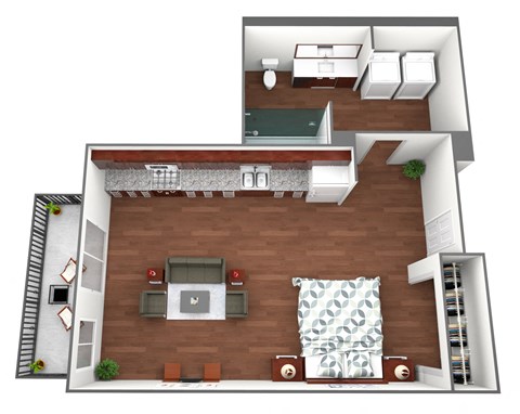 Saints-ADA floorplan at Liffey on Snelling apartments in St. Paul MN Floor plans are artist's rendering. All dimensions are approximate.